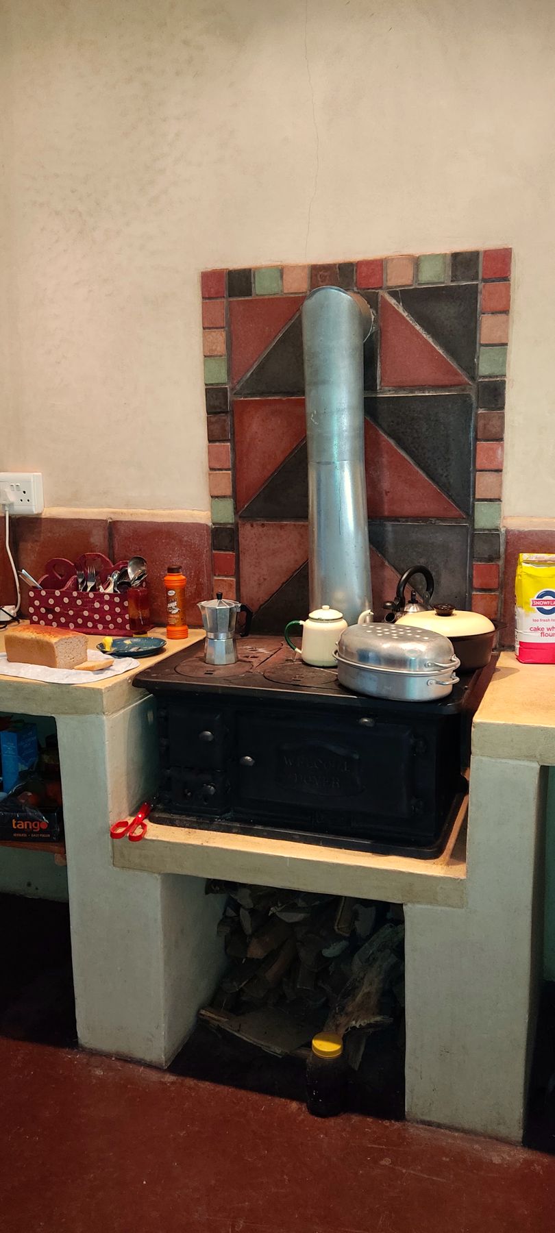 The fireplace